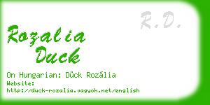 rozalia duck business card
